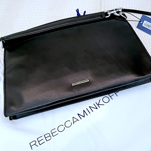 (Sold Out) Brand New Rebecca Minkoff Fine Leather Clutch Bag/ Studs and Zippers. - Picture 1 of 14